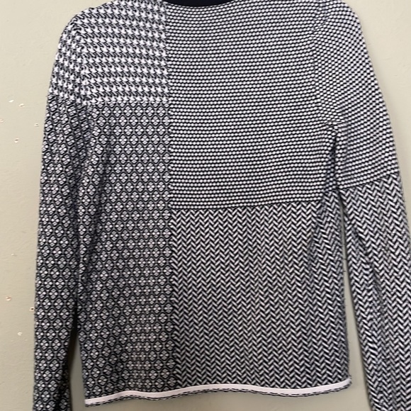 Equipment femme Black and white wool Sweater - Picture 4 of 5